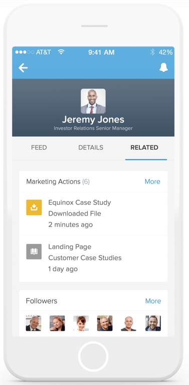 Account Engagement Screenshot contact